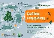 C 4 по 29 января 2023 года в Санкт-Петербурге и Ленинградской области проходит акция «Ёлки, палки и щепа» по сбору и переработке новогодних хвойных деревьев.